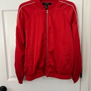 Zara Red Bomber Jacket